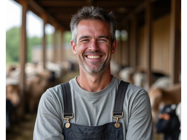 Portrait de Mathieu, producteur de fromage de chèvre.
